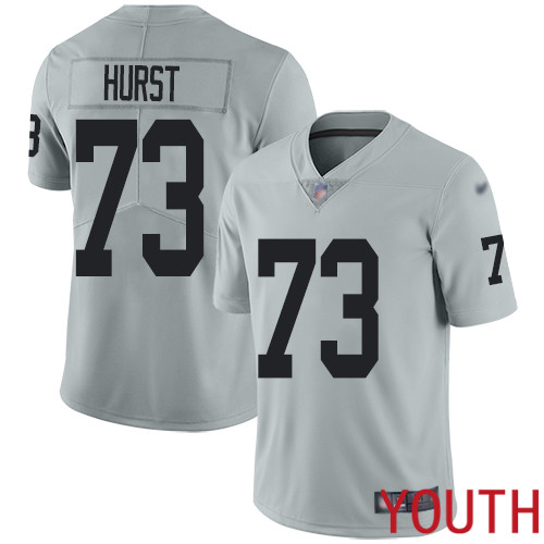 Oakland Raiders Limited Silver Youth Maurice Hurst Jersey NFL Football #73 Inverted Legend Jersey->youth nfl jersey->Youth Jersey